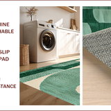 Ultra Soft Area Rug, Non Slip, Stain Resistant, Washable Area Rugs for Living Room, Bedroom, Modern Abstract Non-Slip Meditation Rug(Green)