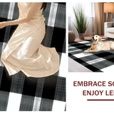 Rustic Black and White Check Motif(Black)
