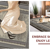 Ultra Soft Area Rug, Non Slip, Stain Resistant, Washable Area Rugs for Living Room, Bedroom, Sophisticated Wild Animal Inspired Decor(Beige)