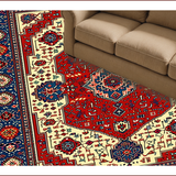 Ultra Soft Area Rug, Non Slip, Stain Resistant, Washable Area Rugs for Living Room, Bedroom, Traditional Vivid Entryway Antique-Inspired Carpet(Red)