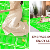 Ultra Soft Area Rug, Non Slip, Stain Resistant, Washable Area Rugs for Living Room, Bedroom, Educational Town Map Play Area Mat(Green)