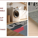 Ultra Soft Area Rug, Non Slip, Stain Resistant, Washable Area Rugs for Living Room, Bedroom, Elegant Sleek Monochrome Print(Gray)