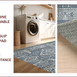 Ultra Soft Area Rug, Non Slip, Stain Resistant, Washable Area Rugs for Living Room, Bedroom, Lightweight Neutral Boho Home Office Carpet(Gray)