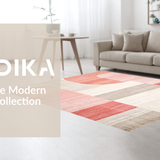 Ultra Soft Area Rug, Non Slip, Stain Resistant, Washable Area Rugs for Living Room, Bedroom, Vibrant Dual-Tone Artistic Arrangement(Red)