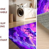 Ultra Soft Area Rug, Non Slip, Stain Resistant, Washable Area Rugs for Living Room, Bedroom, Soft Dreamlike Unicorn Visuals(Purple)