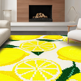 Ultra Soft Area Rug, Non Slip, Stain Resistant, Washable Area Rugs for Living Room, Bedroom, Playful Yellow Sunshine Design(Yellow)