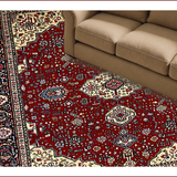 Ultra Soft Area Rug, Non Slip, Stain Resistant, Washable Area Rugs for Living Room, Bedroom, Rustic Heriz Inspired Aesthetic(Red)