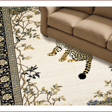 Ultra Soft Area Rug, Non Slip, Stain Resistant, Washable Area Rugs for Living Room, Bedroom, Wildlife Cheetah Animal Area Rug(Beige)