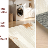 Ultra Soft Area Rug, Non Slip, Stain Resistant, Washable Area Rugs for Living Room, Bedroom, Chic Contemporary Faux Hide Style(Beige)