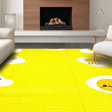 Ultra Soft Area Rug, Non Slip, Stain Resistant, Washable Area Rugs for Living Room, Bedroom, Unique Fun Shaped Floor Accent(Yellow)