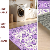 Ultra Soft Area Rug, Non Slip, Stain Resistant, Washable Area Rugs for Living Room, Bedroom, Lavender Galaxy Inspired Pattern(Purple)