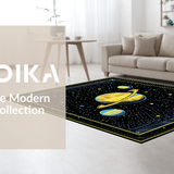Ultra Soft Area Rug, Non Slip, Stain Resistant, Washable Area Rugs for Living Room, Bedroom, Charming Night Sky Aesthetic(Yellow)