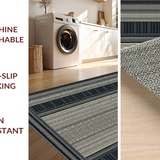Ultra Soft Area Rug, Non Slip, Stain Resistant, Washable Area Rugs for Living Room, Bedroom, Contemporary High-Contrast Patterned Elegance(Beige)