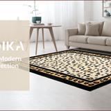 Ultra Soft Area Rug, Non Slip, Stain Resistant, Washable Area Rugs for Living Room, Bedroom, Wildlife Themed Luxurious Contrast(Beige)