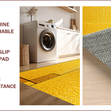 Ultra Soft Area Rug, Non Slip, Stain Resistant, Washable Area Rugs for Living Room, Bedroom, Abstract Geometric Meditation Space Soft Area Carpet(Yellow)