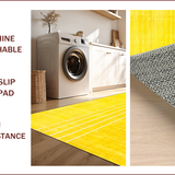 Ultra Soft Area Rug, Non Slip, Stain Resistant, Washable Area Rugs for Living Room, Bedroom, Luxurious Minimalist Geometric Motif(Yellow)