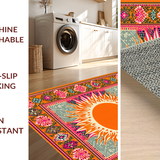 Ultra Soft Area Rug, Non Slip, Stain Resistant, Washable Area Rugs for Living Room, Bedroom, Bright Cheerful Ombre Texture(Orange)