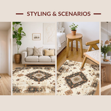 Chic Transitional Floral Border Style(Beige)