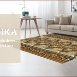 Ultra Soft Area Rug, Non Slip, Stain Resistant, Washable Area Rugs for Living Room, Bedroom, Boho Vintage Tiger Skin(Brown)