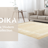 Ultra Soft Area Rug, Non Slip, Stain Resistant, Washable Area Rugs for Living Room, Bedroom, Rustic Geometric Neutral Palette(Beige)