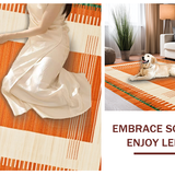 Ultra Soft Area Rug, Non Slip, Stain Resistant, Washable Area Rugs for Living Room, Bedroom, Vibrant Earthy Geometric Motif(Orange)