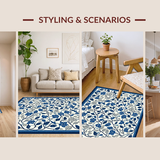 Artful Graphic Blue Blossom Motif(Blue)