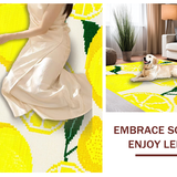 Ultra Soft Area Rug, Non Slip, Stain Resistant, Washable Area Rugs for Living Room, Bedroom, Playful Yellow Sunshine Design(Yellow)