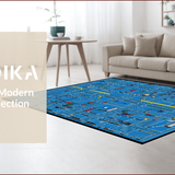 Playful City Map Aesthetic(Blue)