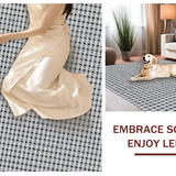 Ultra Soft Area Rug, Non Slip, Stain Resistant, Washable Area Rugs for Living Room, Bedroom, Contemporary Black and Beige Trellis(Gray)