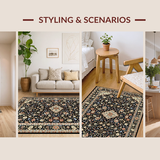 Stylish Retro Inspired Flora(Black)