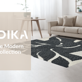 Ultra Soft Area Rug, Non Slip, Stain Resistant, Washable Area Rugs for Living Room, Bedroom, Black Bow Rug:  Boho Chic Aesthetic Decor(Black)