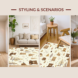 Ultra Soft Area Rug, Non Slip, Stain Resistant, Washable Area Rugs for Living Room, Bedroom, Serene Creamy Nature Inspired Look(Beige)