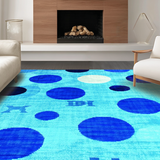 Ultra Soft Area Rug, Non Slip, Stain Resistant, Washable Area Rugs for Living Room, Bedroom, Charming Educational Blue Rug(Blue)