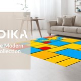 Ultra Soft Area Rug, Non Slip, Stain Resistant, Washable Area Rugs for Living Room, Bedroom, Interactive Educational Color Spectrum(Blue)