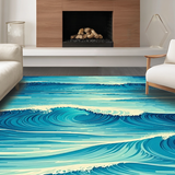 Dynamic Teal Wave Aesthetic(Blue)