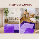 Ultra Soft Area Rug, Non Slip, Stain Resistant, Washable Area Rugs for Living Room, Bedroom, Chic Purple Shaggy Artistry(Purple)