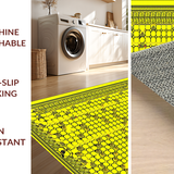 Ultra Soft Area Rug, Non Slip, Stain Resistant, Washable Area Rugs for Living Room, Bedroom, Nature-Inspired Minimalist Pattern(Yellow)