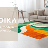 Ultra Soft Area Rug, Non Slip, Stain Resistant, Washable Area Rugs for Living Room, Bedroom, Artful Minimalist Ogee Pattern(Yellow)