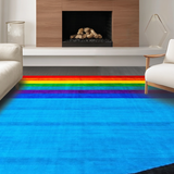 Ultra Soft Area Rug, Non Slip, Stain Resistant, Washable Area Rugs for Living Room, Bedroom, Retro Abstract Blue Waves(Blue)