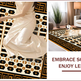 Ultra Soft Area Rug, Non Slip, Stain Resistant, Washable Area Rugs for Living Room, Bedroom, Exotic Faux Hide Entryway Carpet for Modern Homes(Black)