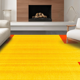 Ultra Soft Area Rug, Non Slip, Stain Resistant, Washable Area Rugs for Living Room, Bedroom, Playful Retro Dynamic Shapes(Yellow)