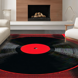 Ultra Soft Area Rug, Non Slip, Stain Resistant, Washable Area Rugs for Living Room, Bedroom, Sleek Abstract Soundtrack Inspiration(Black)