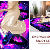 Ultra Soft Area Rug, Non Slip, Stain Resistant, Washable Area Rugs for Living Room, Bedroom, Vibrant Mystic Animal Pattern(Purple)