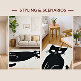 Chic Minimalist Cat Imagery(Black)