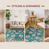 Whimsical Multi Hued Lattice Design(Green)