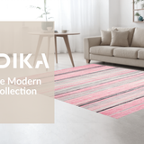 Ultra Soft Area Rug, Non Slip, Stain Resistant, Washable Area Rugs for Living Room, Bedroom, Bold Geometric Animal Motif(Pink)