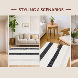 Chic Farmhouse Stripe for Porches(Beige)