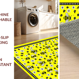 Ultra Soft Area Rug, Non Slip, Stain Resistant, Washable Area Rugs for Living Room, Bedroom, Rustic Honeycomb Inspired Art(Yellow)