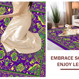 Ultra Soft Area Rug, Non Slip, Stain Resistant, Washable Area Rugs for Living Room, Bedroom, Festive Elegant Lattice Design(Purple)