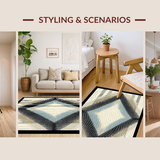 Rustic Black and Beige Diamond(Beige)